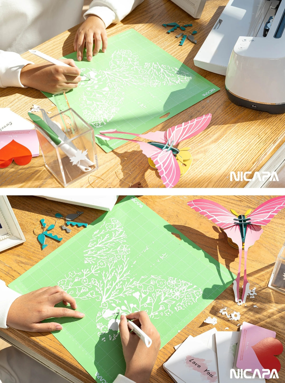 NICAPA 12X12 Standard Grip Adhesive Replacement Cutting Mat pack of 8